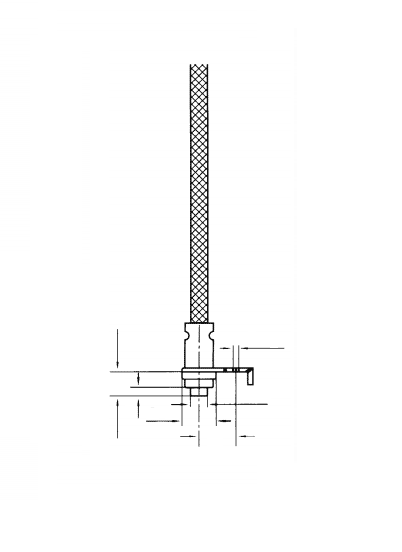 015. Термопара плоская с крепежным уголком (прижимом), со штифтом для винта